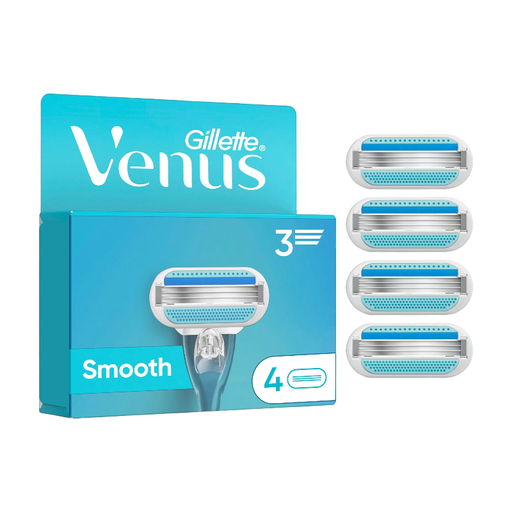 GILLETTE Venus Smooth Razor Blade Refills Pack of 4