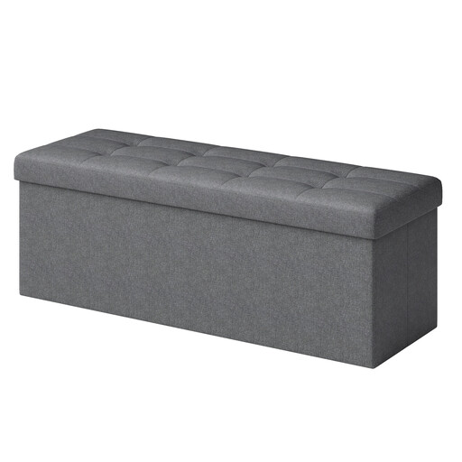 Ochama Storage Ottoman Bench, 3811038 cm, Donkergrijs