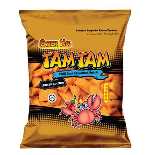 Snekku Tam Tam Prawn Crackers - Chilli Crab Flavour