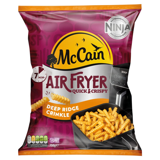 McCain Air Fryer Fries Deep Ridge Crinkle Cut Fries 750g