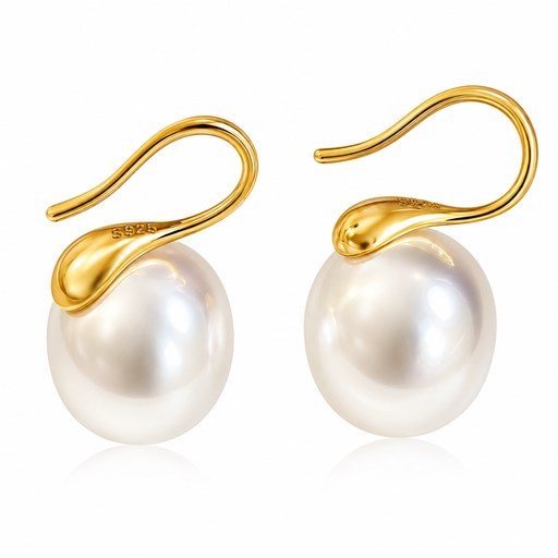 VoxorAI EH5 Aurora White Pearl Earrings
