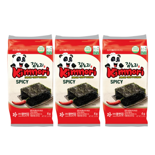 Kimnori Seasoned Seaweed SPICY 3x4g
