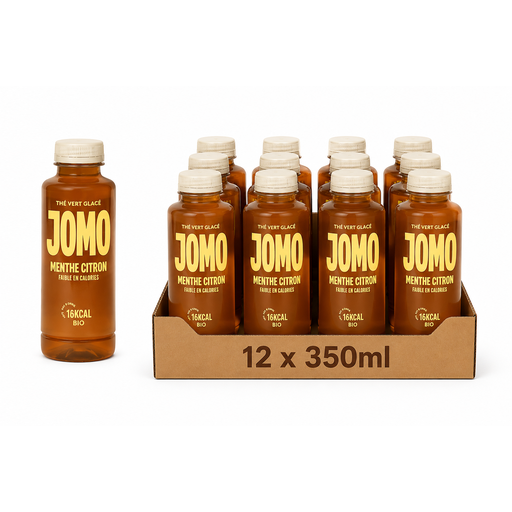 JOMO Iced Green Tea Lemon Mint Pack of 12x35cl