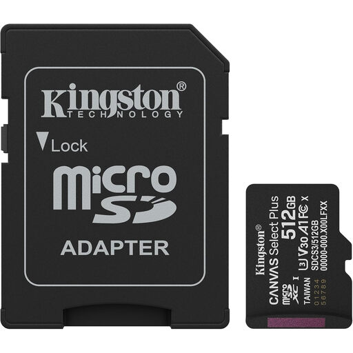 Kingston Canvas Select Plus MicroSD Card - 512GB
