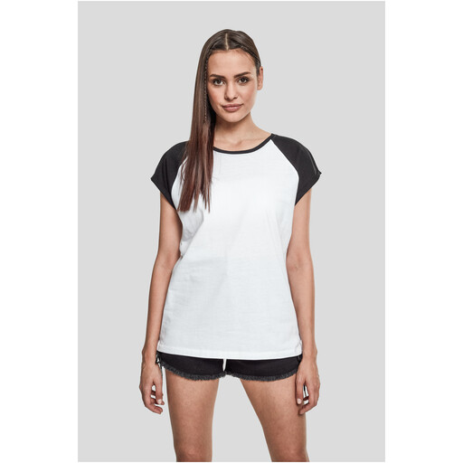 Urban Classics Ladies Contrast Raglan Tee white/black S