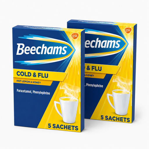 Beechams Cold & Flu Hot Lemon & Honey Flavour