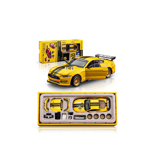 CCA1:42 2018 Ford Mustang GT Yellow Classic Model Car