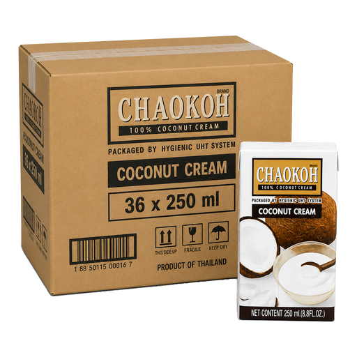 CHAOKOH coconut cream, 23%, thirty-six 250 ml bottles