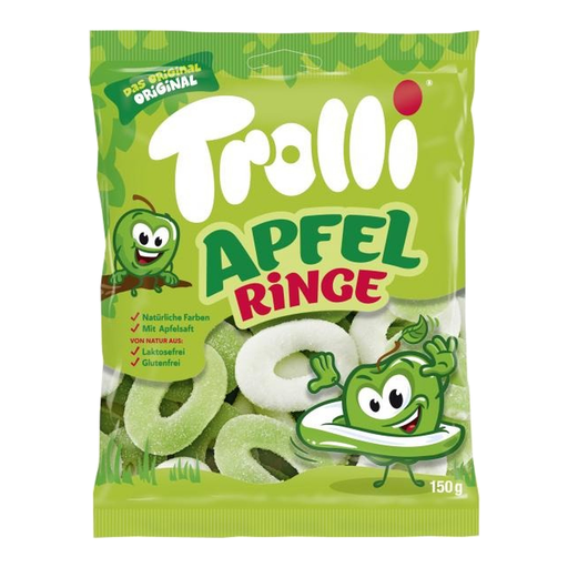 Trolli Sour Apple Rings Gummy Candy 150g