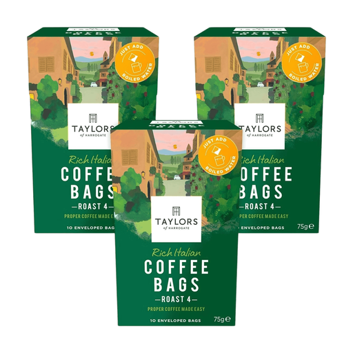 Taylors of Harrogate Rich Italian Coffee Bags, 75 g × 3