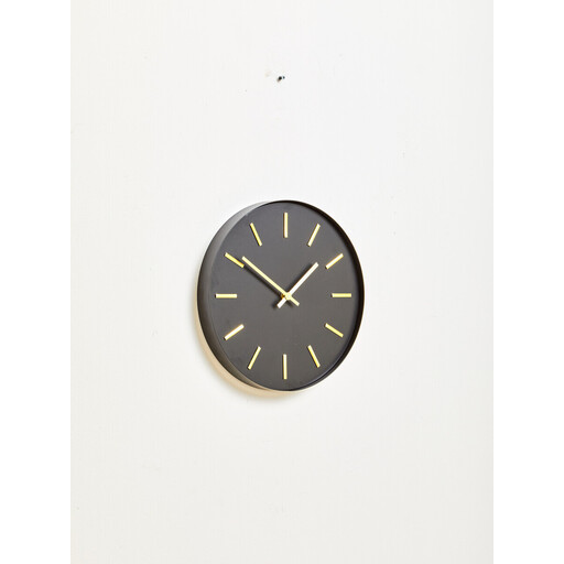 Premier Housewares Black And Gold Wall Clock