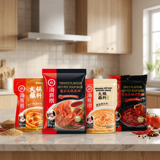 Haidilao Hotpot Must-Have Set with Soup Base and Dipping Sauce