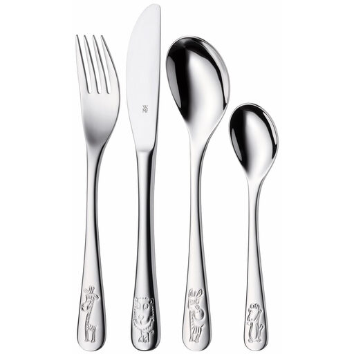 WMF Safari Children’s Cutlery Set 4-Piece Stainless Steel for Kids (Ages 3+)