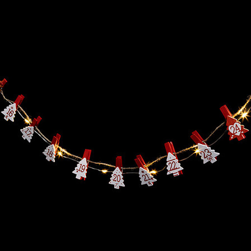 Feeric Advent Light Garland 24 LEDs rood