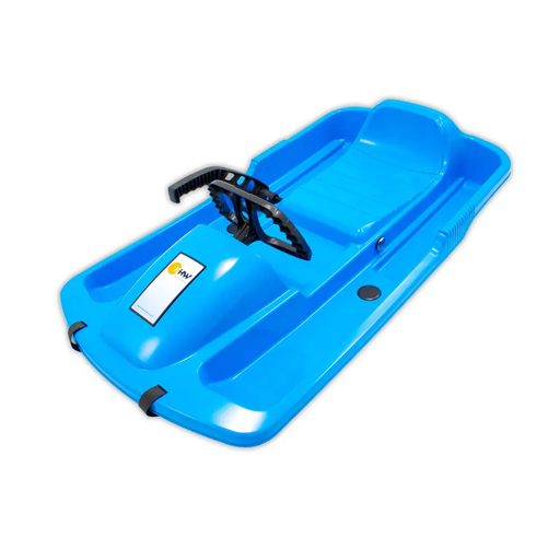 KHW Snow Fox Steerable Sled 95cm - T?V Tested, Advanced Steering & Brake System