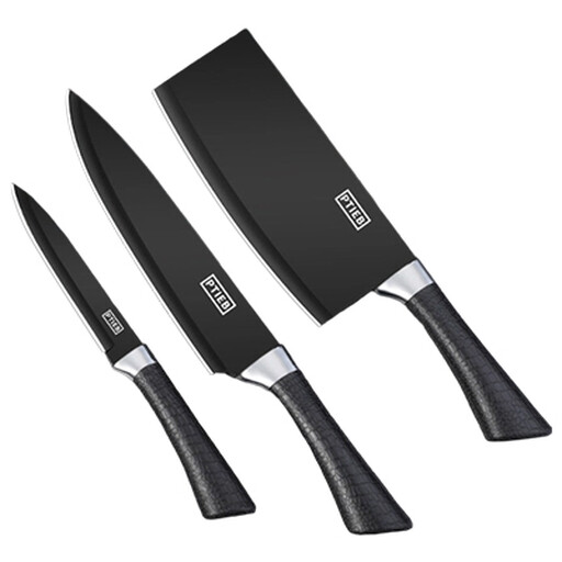 PLYS Three-Piece Kitchen Knife Set (Fruit Knife, Chef Knife, Slicing Knife)