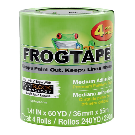 Frog Tape 多表面美纹纸遮蔽胶带 36mm x 55m 四卷装