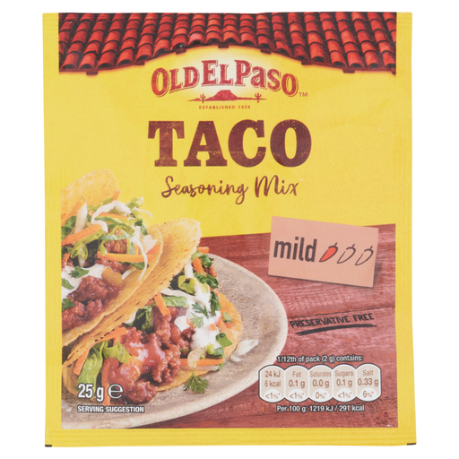 OLD EL PASO Garlic & Paprika Seasoning Mix 25g