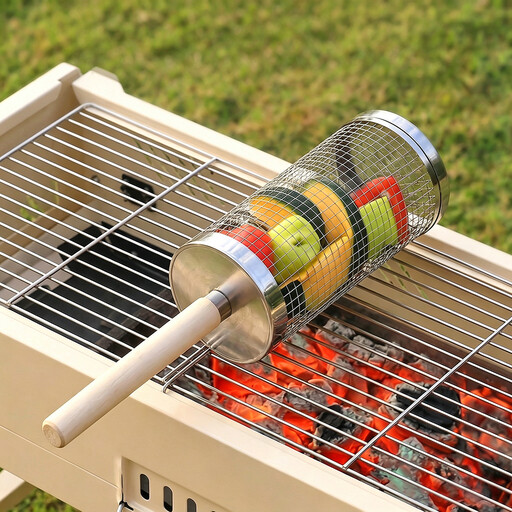 Huacan Barbecue Cage Round Barbecue Bucket