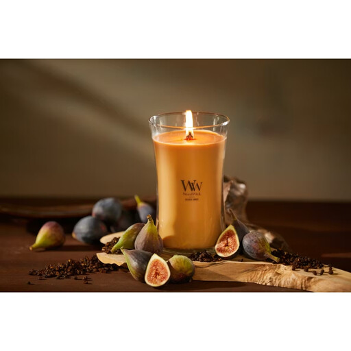 Wood Wick Candle Hourglass Gilded Sands 609g