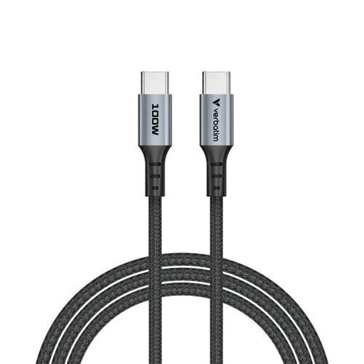 Verbatim USB-C to C Sync & Charge Cable with Power Indicator 100W Black