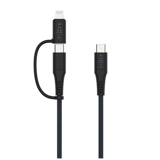 C?ble Tressé FIXED 2-en-1 avec adaptateur Lightning