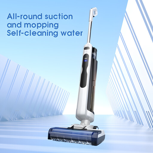 Compact white OMESER CL-2001 3-in-1 vacuum mop