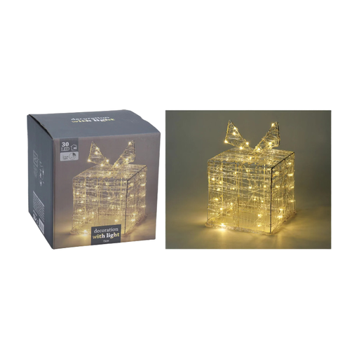 GIFT BOX ACRYLIC 15CM 30 LED