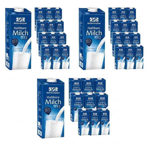 Value Pack 3 x Weihenstephan Long-Life Milk 3.5% 12x1L