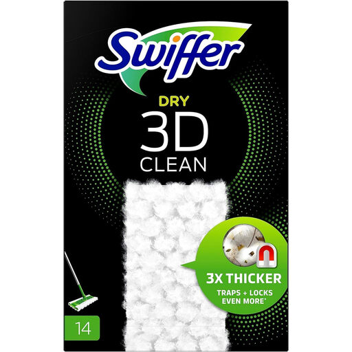Swiffer 3D Clean Dry Floor Cloths Refill Pack 14 Pieces