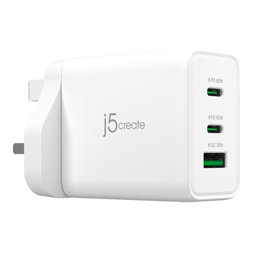 j5create 65W GaN USB-C 3-Port Charger