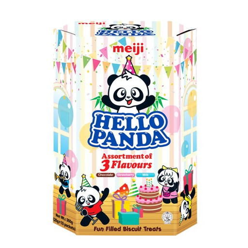 Meiji Hello Panda Biscuits Assortment Flavour Party Pack XL 260g