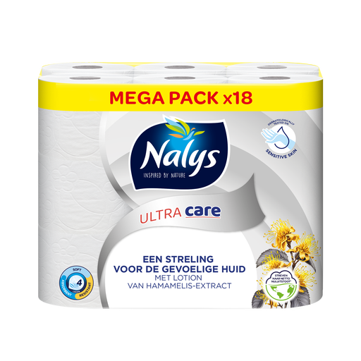 Nalys Ultra Care 4-Ply 18 Roll Toilet Paper