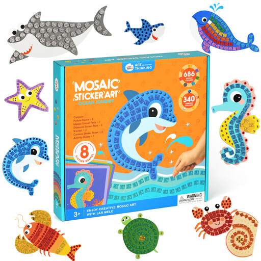 Jar Melo Mosaic Sticker Art-Ocean Journey