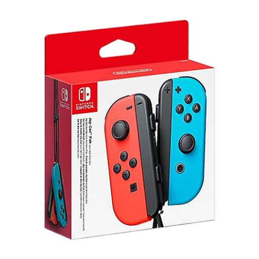 Paire de manettes Nintendo Joy-Con pour Switch - Rouge néon / Bleu néon