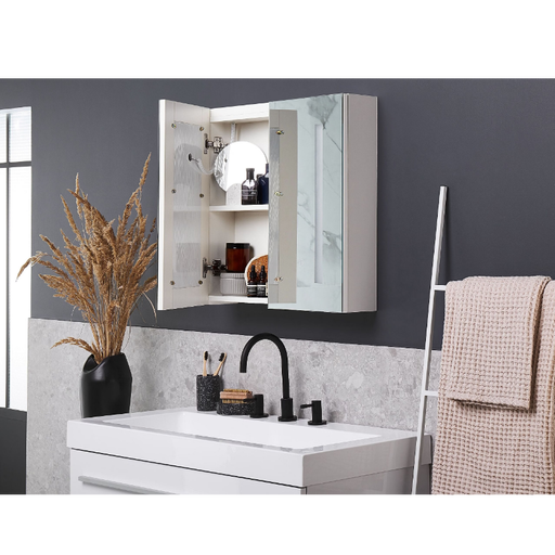 Beliani Bathroom Wall Mounted Mirror Cabinet