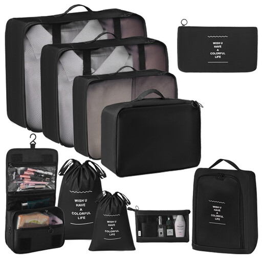 10 Pcs Deluxe Travel Packing Cubes Set