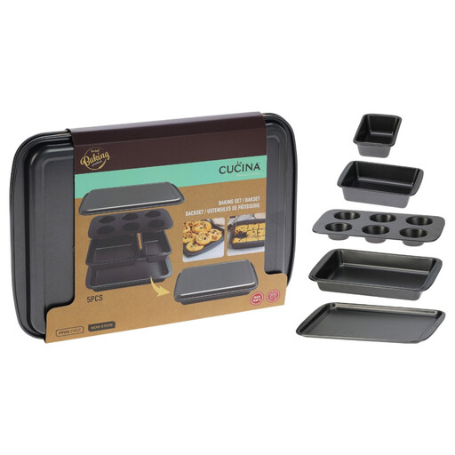 Bakingsset Steel 5pcs GREY