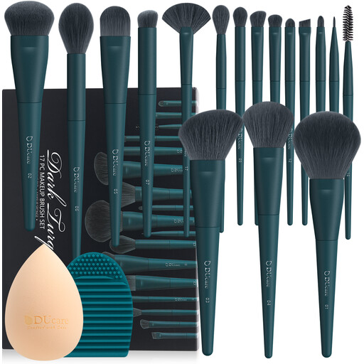 DUcare 17-Piece Makeup Brush Dark Green Gift Box