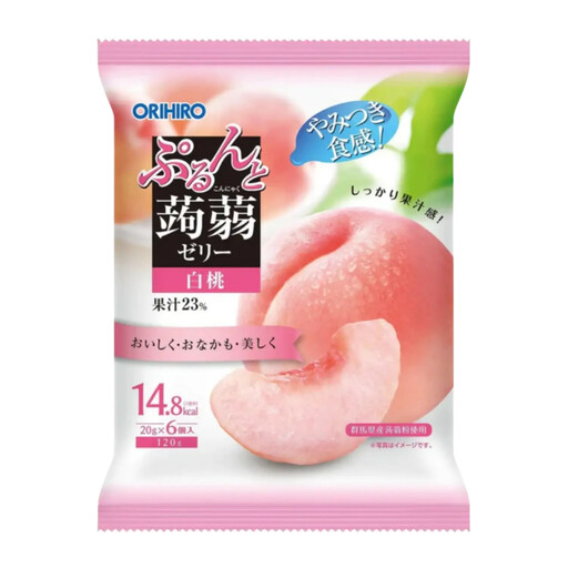 Orihiro prunto konjac jelly peach 6pcs 120g