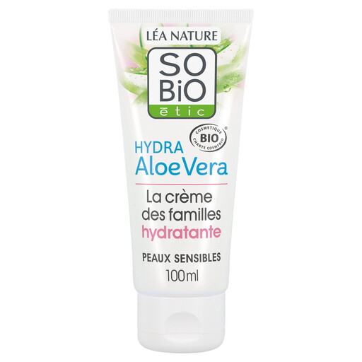 SO'BIO ETIC Multi-Use Cream for Face, Body, Hands with Organic Aloe Vera