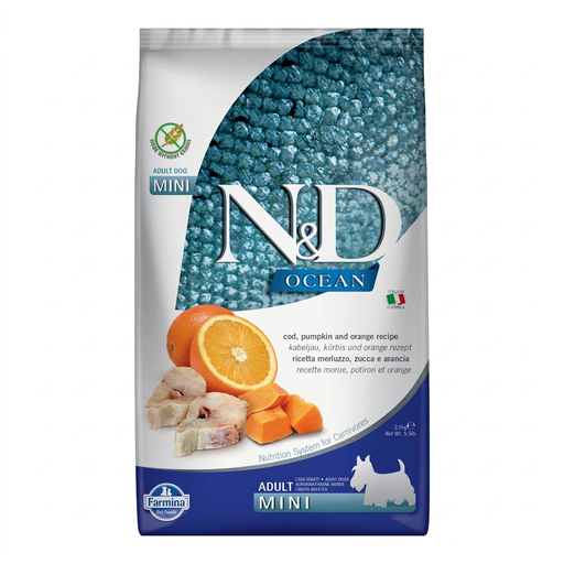 Farmina N&D Ocean Series Cod and Pumpkin Adult Small Dog Food 2.5 kg
