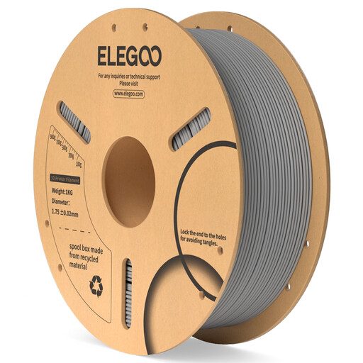 Elegoo PLA Filament 1kg Paper Spool in Grey