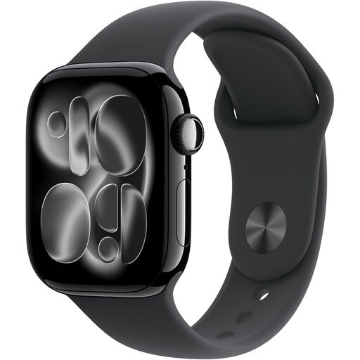 Apple Watch Series 11 GPS 42mm Jet Black Aluminium Case with Black Sport Band