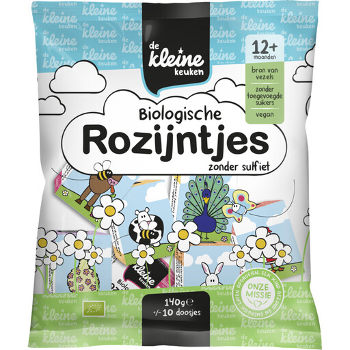 De Kleine Keuken Organic raisins 12M+ 140g
