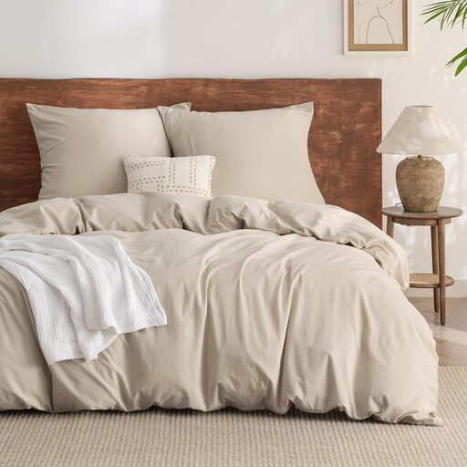 Bedding Set 200x200 cm in Beige