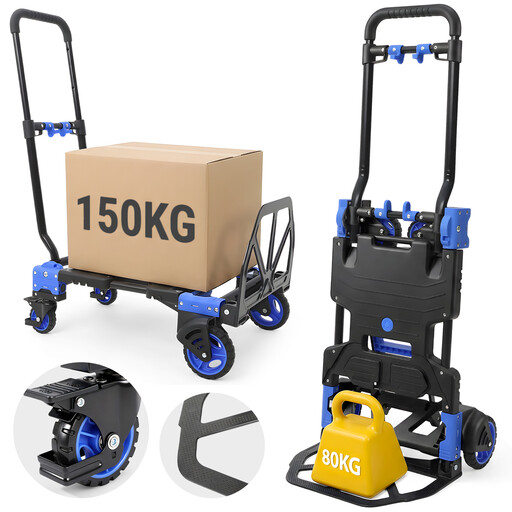 2-in-1 Foldable Aluminium Transport Trolley