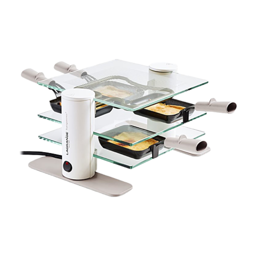 LAGRANGE Raclette Grill 9408 – Glass Plate – 230V – Black