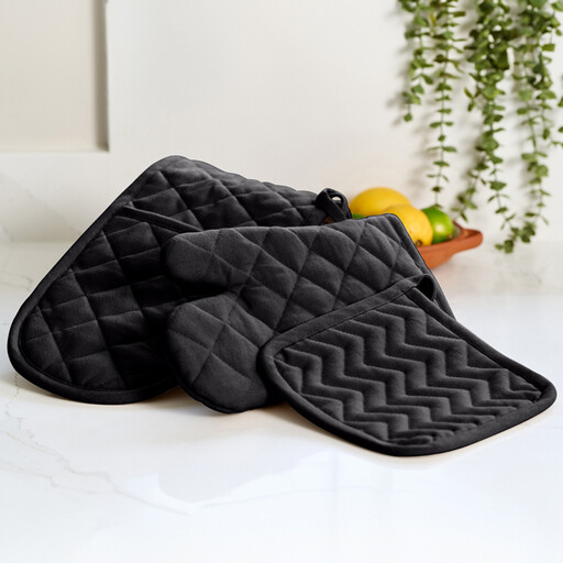 Dexam Single Oven Glove Love Colour in zwart