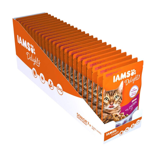 IAMS Delights Senior Nassfutter mit Huhn in So?e